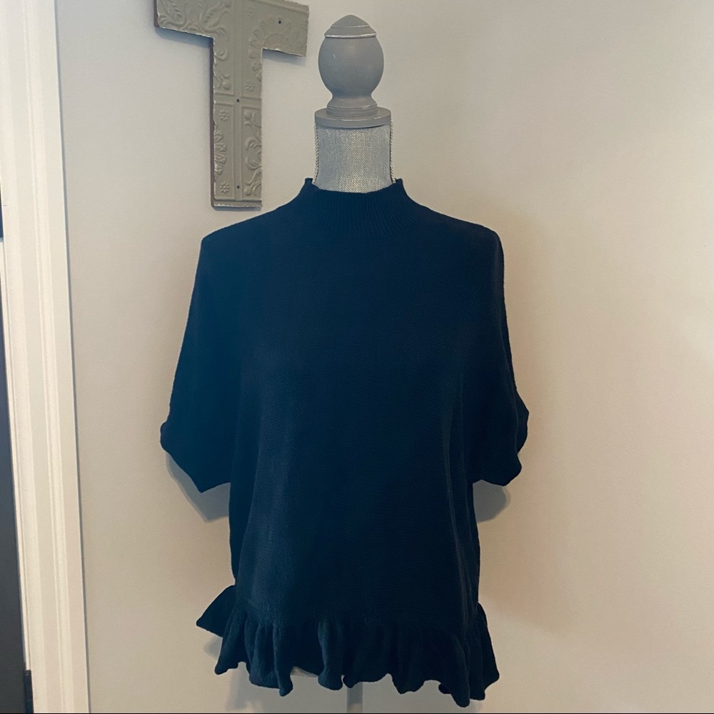 Kate Spade mock neck short sleeve knit top